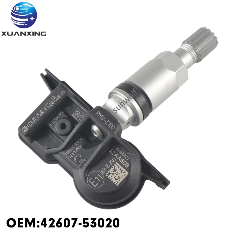 42607-53020 Tire Pressure Sensor Monitoring System 433MHz PMV-E100 For TOYOTO AVALON CAMRY 4RUNNER COROLLA
42607-53020 Tire Pressure Sensor Monitoring System 433MHz PMV-E100 For TOYOTO AVALON CAMRY 4RUNNER COROLLA