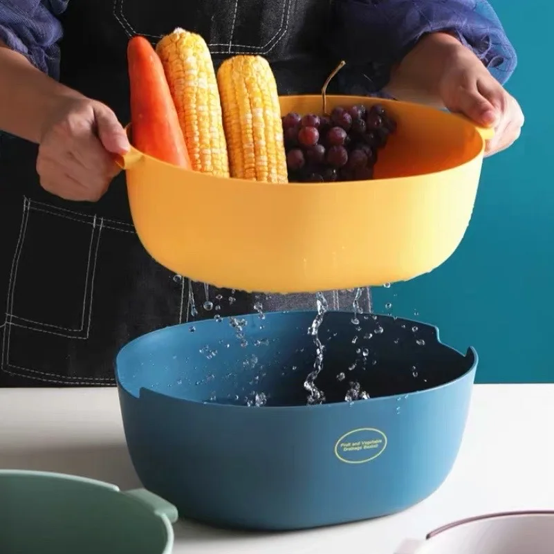 Storage Basket Plastic 2 Layer Fruit Vegetable Food Basin For Kitchen Wash Kitchen Organizer Storage Organizer
Storage Basket Plastic 2 Layer Fruit Vegetable Food Basin For Kitchen Wash Kitchen Organizer Storage Organizer