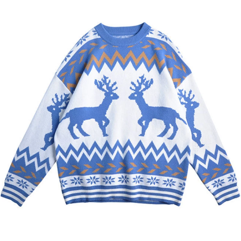 Men Sweater Oversize Autumn Winter Couples Loose Casual Cartoon Deer New Year Sweater Pullover Japanese Vintage Daily Knitted
Men Sweater Oversize Autumn Winter Couples Loose Casual Cartoon Deer New Year Sweater Pullover Japanese Vintage Daily Knitted