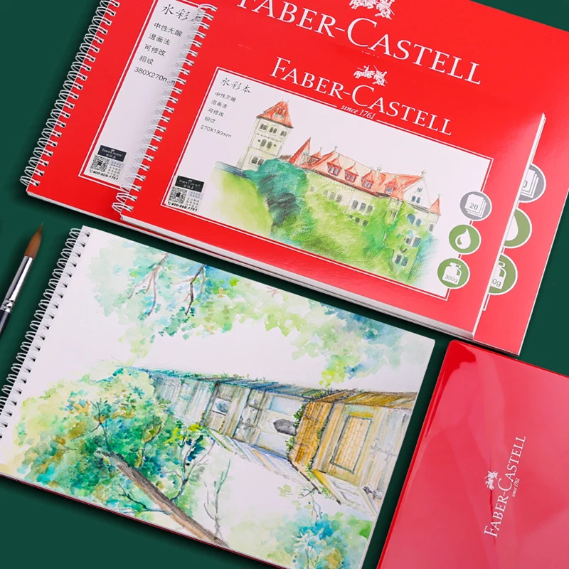 FABER CASTELL Watercolor/Acuarela Paper/Book 16K/8K 230/300g/m² 20Sheets Water Color Book Colored Pencil Book Hand Painted Paper
FABER CASTELL Watercolor/Acuarela Paper/Book 16K/8K 230/300g/m² 20Sheets Water Color Book Colored Pencil Book Hand Painted Paper