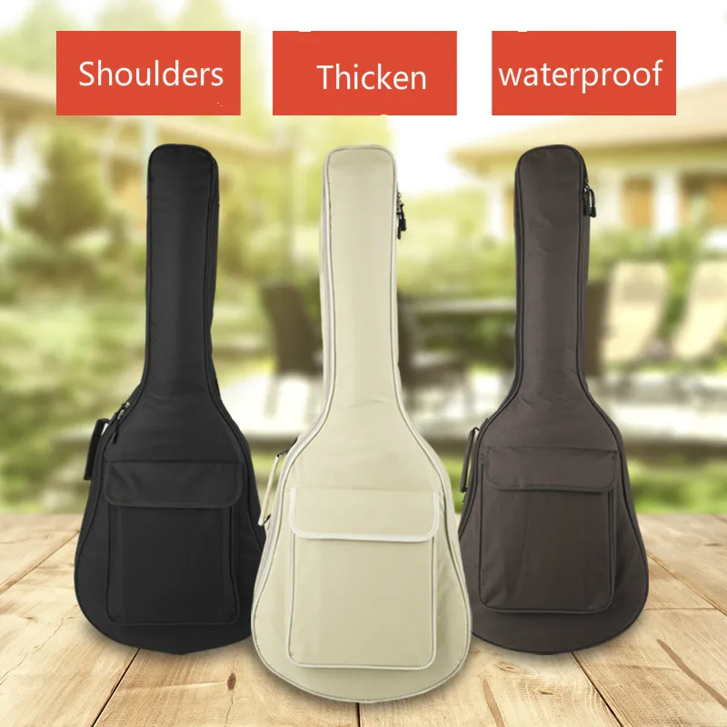 New Acoustic Guitar Bag 41 Inch Waterproof Backpack Oxford Acoustic Folk Guitar Gig Bag Cover with Double Shoulder Straps
New Acoustic Guitar Bag 41 Inch Waterproof Backpack Oxford Acoustic Folk Guitar Gig Bag Cover with Double Shoulder Straps