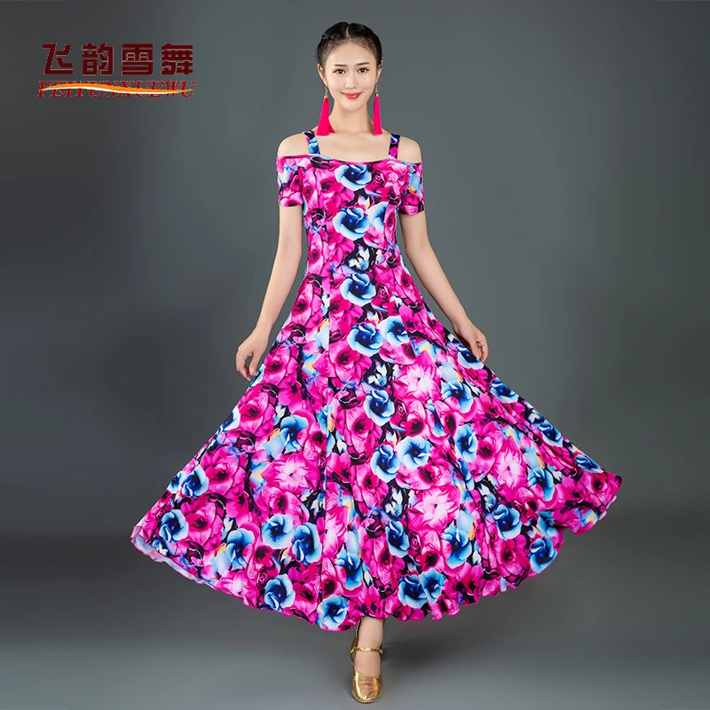 New modern dress ballroom dancing short-sleeved dress waltz dancing Costumes 084
New modern dress ballroom dancing short-sleeved dress waltz dancing Costumes 084