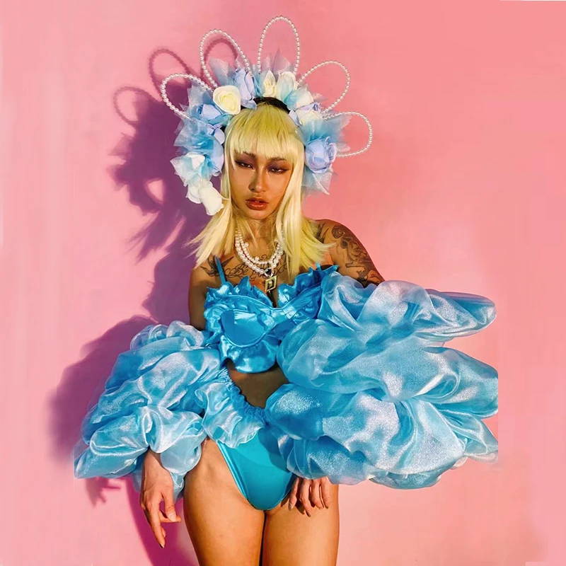 New Bar Girl Blue Ds Oversized Plump Sleeve Sexy Dance Set Party Tour Stage Performance Costume
New Bar Girl Blue Ds Oversized Plump Sleeve Sexy Dance Set Party Tour Stage Performance Costume