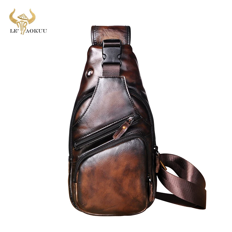 Quality Leather Men Casual Coffee Fashion Travel Triangle Chest Sling Bag Design 8" Tablet Shoulder Strap Bag Daypack Male 8015
Quality Leather Men Casual Coffee Fashion Travel Triangle Chest Sling Bag Design 8" Tablet Shoulder Strap Bag Daypack Male 8015