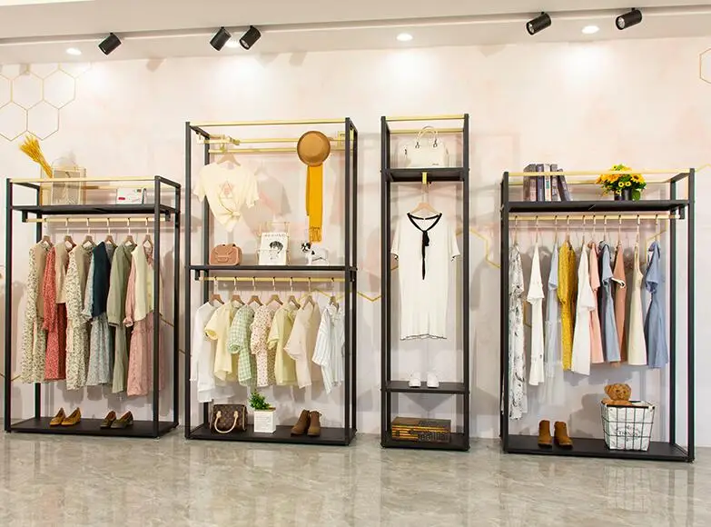 Clothing store display rack floor type combination rack for men and women
Clothing store display rack floor type combination rack for men and women