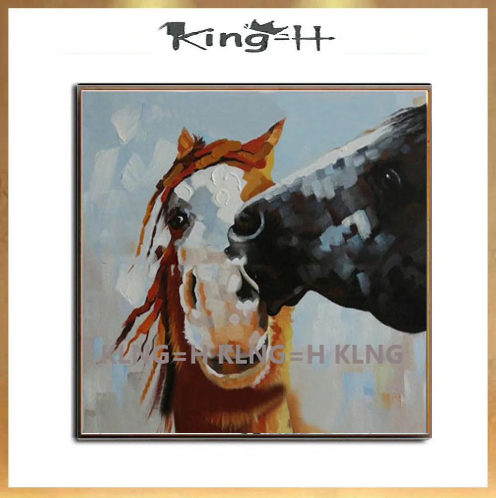 Wall Art Hand Painted Horse in Love Modern Animal Oil Painting Wall Decorative Canvas Art Picture for living room Home Decor
Wall Art Hand Painted Horse in Love Modern Animal Oil Painting Wall Decorative Canvas Art Picture for living room Home Decor