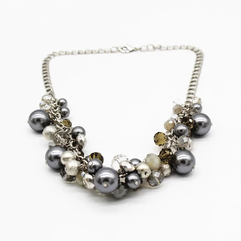 Pearl glass crystal beads necklace exquisite fashion necklace for women
Pearl glass crystal beads necklace exquisite fashion necklace for women