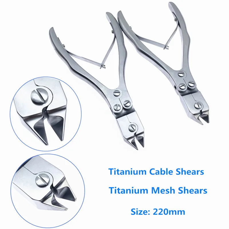 Orthopaedic titanium cage shear cutter mesh scissors double joint steel wire cutter Training Tools Veterinary Instruments
Orthopaedic titanium cage shear cutter mesh scissors double joint steel wire cutter Training Tools Veterinary Instruments