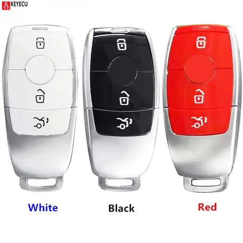 3 Button Smart Prox Remote Key Case shell for Mercedes for Benz C200L E300L S320 S350 s450l s500l amg GLC Red/Black/White