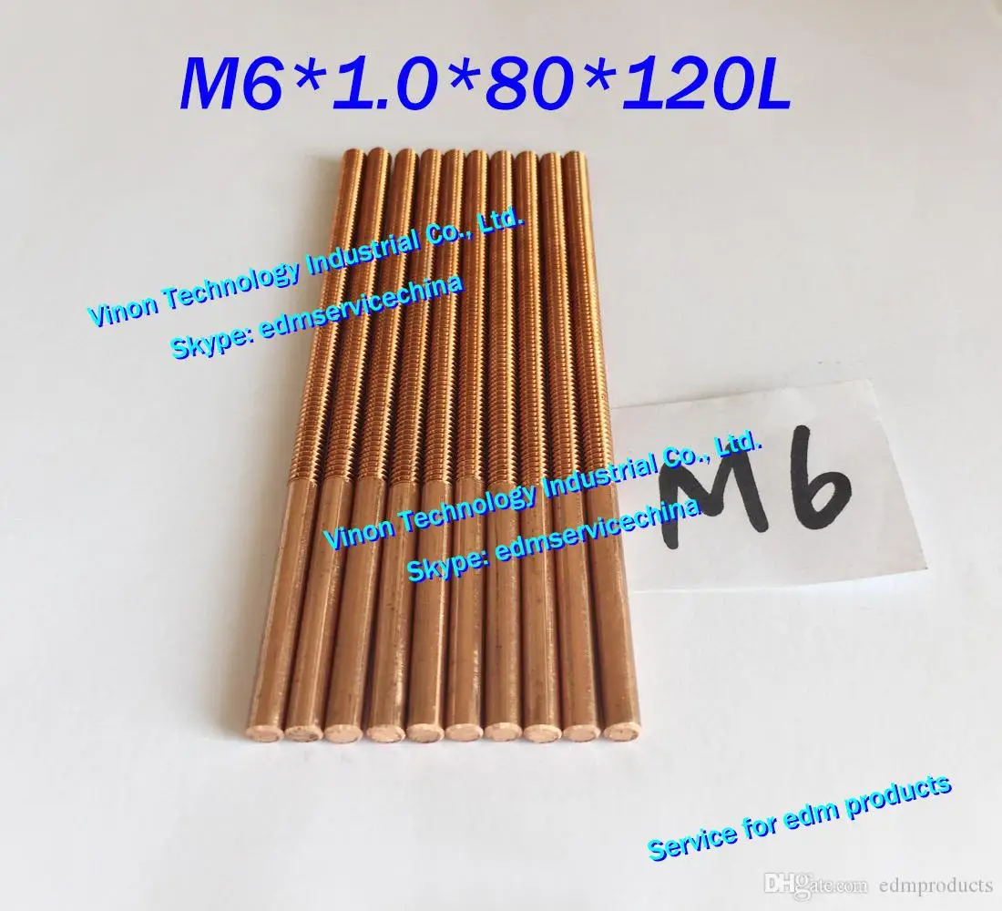 (5PCS Pack) M6*1.0*80*120mm Tapping Electrode Copper, Copper Metric EDM Orbit Tapping Electrode M6, Threading Electrode for EDM
(5PCS Pack) M6*1.0*80*120mm Tapping Electrode Copper, Copper Metric EDM Orbit Tapping Electrode M6, Threading Electrode for EDM
