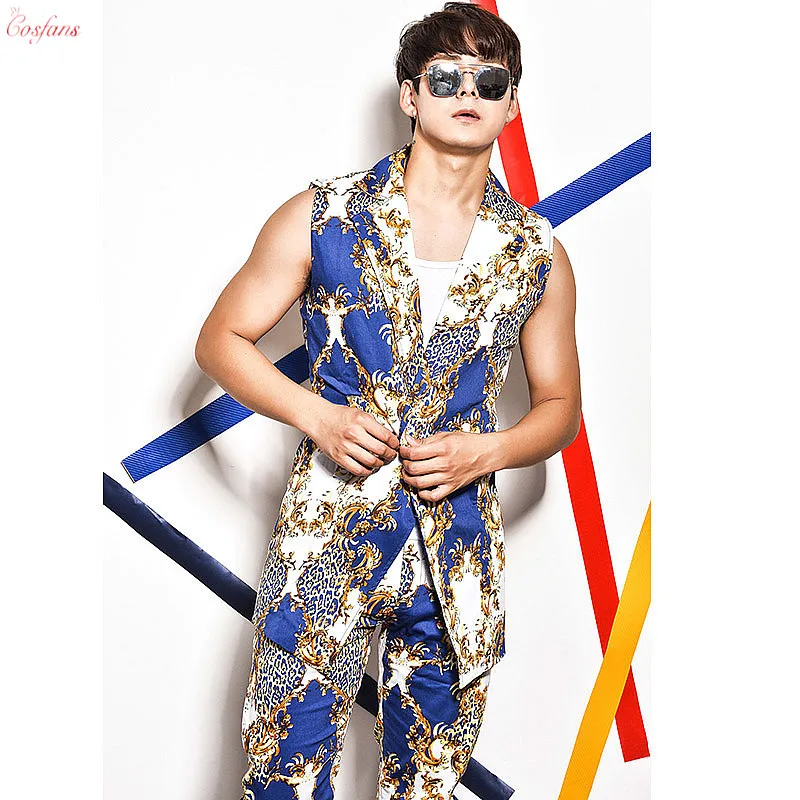 Fashion Men Jazz Dance Slim Was Thin Costumes Leopard Print Suit CoatWear Man Sexy Stage Club Performance Clothing Vest+pant set
Fashion Men Jazz Dance Slim Was Thin Costumes Leopard Print Suit CoatWear Man Sexy Stage Club Performance Clothing Vest+pant set