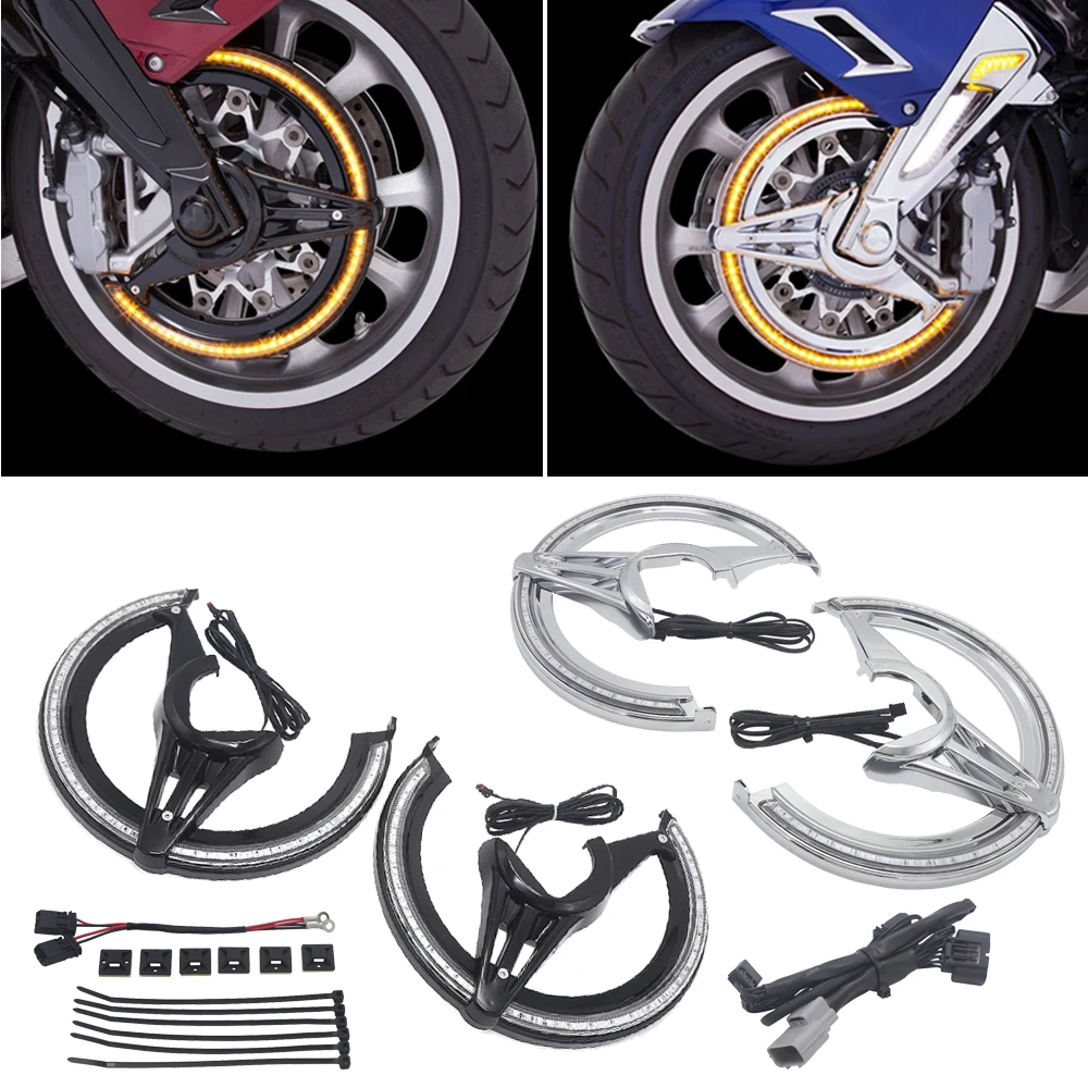 Motorcycle Accessories Chrome and Black Brake Disc Rotors Covers LED Cornering Lamp For Honda Gold Wing 1800 GL1800 F6B 2018 +Up
Motorcycle Accessories Chrome and Black Brake Disc Rotors Covers LED Cornering Lamp For Honda Gold Wing 1800 GL1800 F6B 2018 +Up