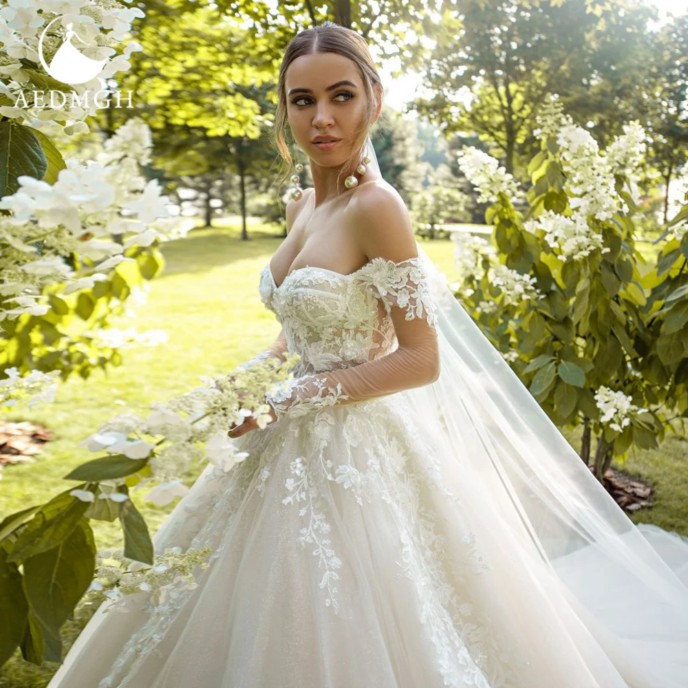 Aedmgh Ball Gown Wedding Dresses 2024 Sweetheart Off The Shoulder Chapel Train Vestido De Novia Romantic Appliques Bridal Gowns
Aedmgh Ball Gown Wedding Dresses 2024 Sweetheart Off The Shoulder Chapel Train Vestido De Novia Romantic Appliques Bridal Gowns