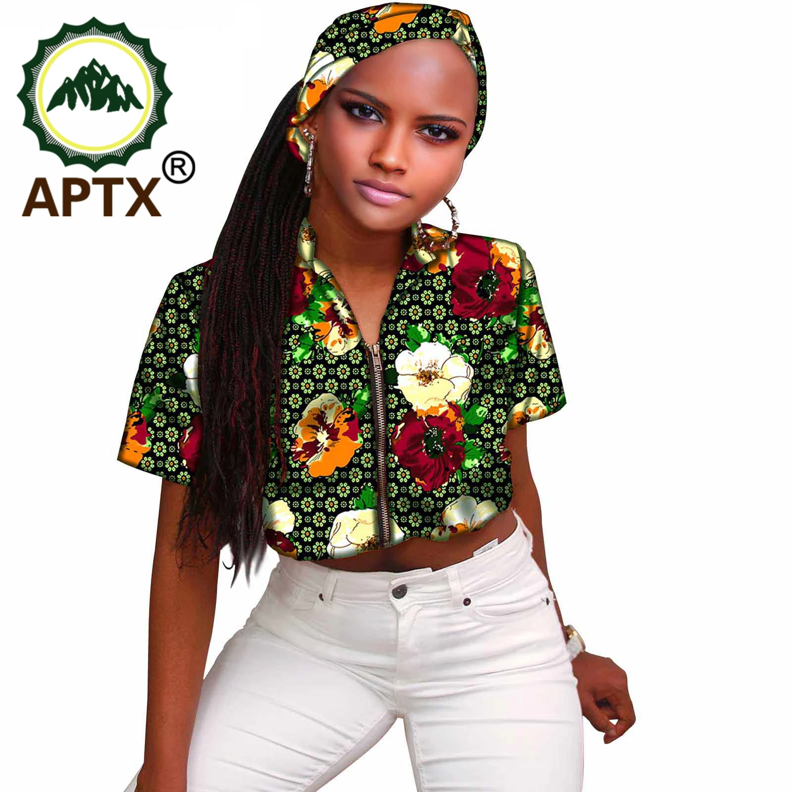 Short Top With Zipper African Clothes For Women And Head Wraps Batik Pure Cotton Ankara Style Sexy Elegant Female 2 Piece Set
Short Top With Zipper African Clothes For Women And Head Wraps Batik Pure Cotton Ankara Style Sexy Elegant Female 2 Piece Set