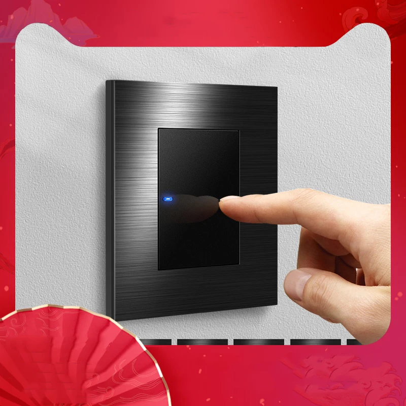 KAMANNI 86 Type Wall Flat Touch Switch Socket LED Light Hotel Single Open Wall On/Off Button Switch Panel With Indicator Light
KAMANNI 86 Type Wall Flat Touch Switch Socket LED Light Hotel Single Open Wall On/Off Button Switch Panel With Indicator Light