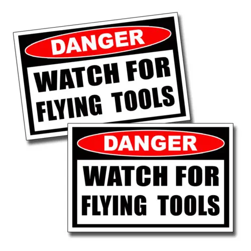 Watch For Flying Tools Sticker Mechanic Shop Hard Hat Contractor Toolbox reflective stickers and decals
Watch For Flying Tools Sticker Mechanic Shop Hard Hat Contractor Toolbox reflective stickers and decals