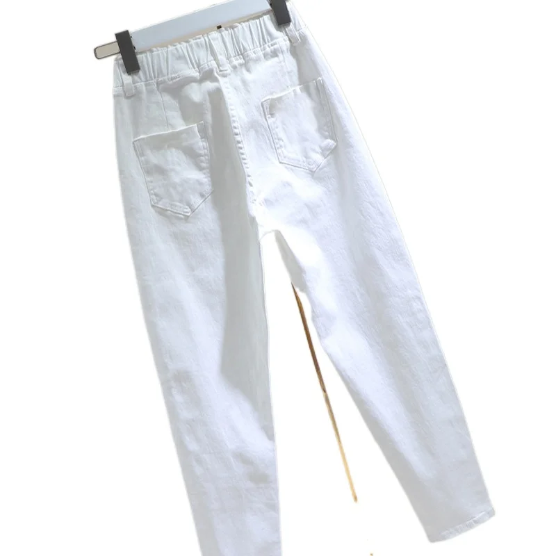 Black White High Waist Jeans Women Fashion Elastic Waist Loose Denim Harem Pants Spring Summer Casual Jean Femme
Black White High Waist Jeans Women Fashion Elastic Waist Loose Denim Harem Pants Spring Summer Casual Jean Femme
