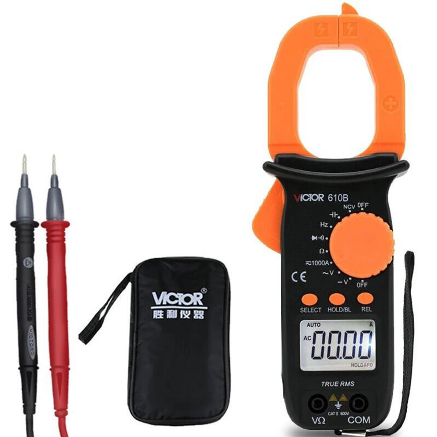 VICTOR VC610C VC610B Handheld AC DC Digital Clamp Meter Auto Range True RMS,Operation way Auto,LCD Size:35*24mm.
VICTOR VC610C VC610B Handheld AC DC Digital Clamp Meter Auto Range True RMS,Operation way Auto,LCD Size:35*24mm.