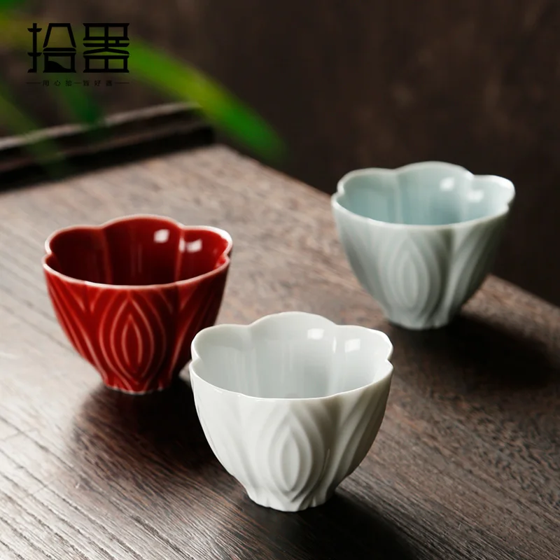 Ceramic small tea cup master cup tea cup Magnolia petals lotus cup dajingdezhen tea bowl cup Tea Set
Ceramic small tea cup master cup tea cup Magnolia petals lotus cup dajingdezhen tea bowl cup Tea Set