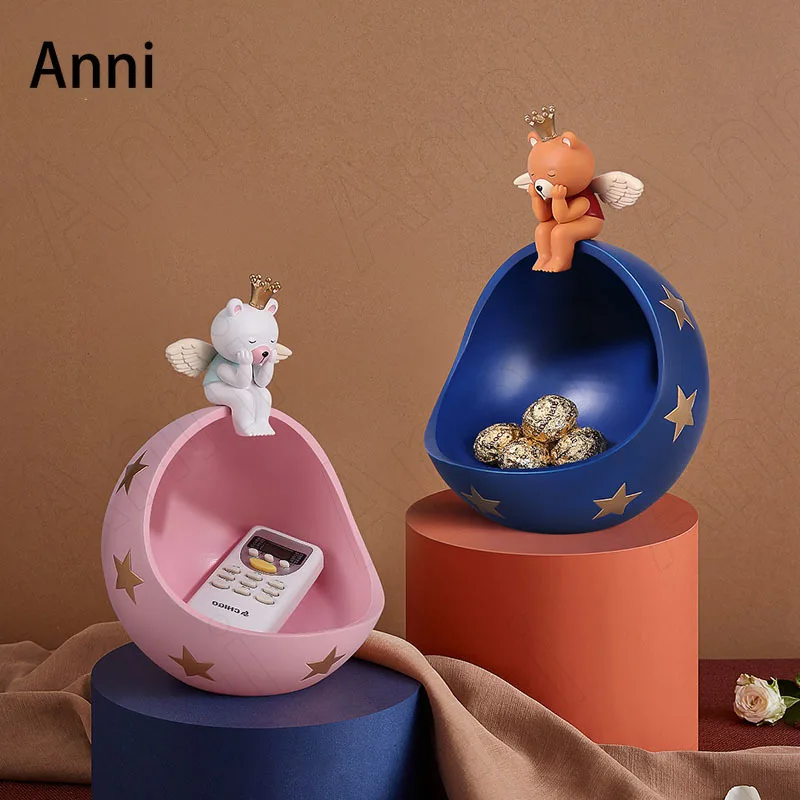 Cute Resin Angel Bear Figurine Nordic Modern Coffee Table Snack Candy Storage Ornaments Clutter Organizer Living Room Decoration
Cute Resin Angel Bear Figurine Nordic Modern Coffee Table Snack Candy Storage Ornaments Clutter Organizer Living Room Decoration
