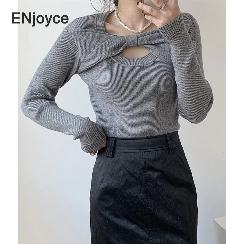 Spring Women Vintage Bow Hollow Out O-Neck Pullovers Sweater Ladies Korean Style Elegant Slim Knitted Long Sleeve Cropped Tops
Spring Women Vintage Bow Hollow Out O-Neck Pullovers Sweater Ladies Korean Style Elegant Slim Knitted Long Sleeve Cropped Tops