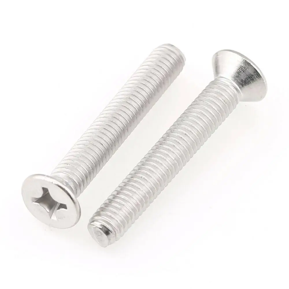 M5-M10 Phillips Countersunk Machine Screws Flat Head Cross Bolts 304 A2 Stainless Steel Length 6-120mm
M5-M10 Phillips Countersunk Machine Screws Flat Head Cross Bolts 304 A2 Stainless Steel Length 6-120mm