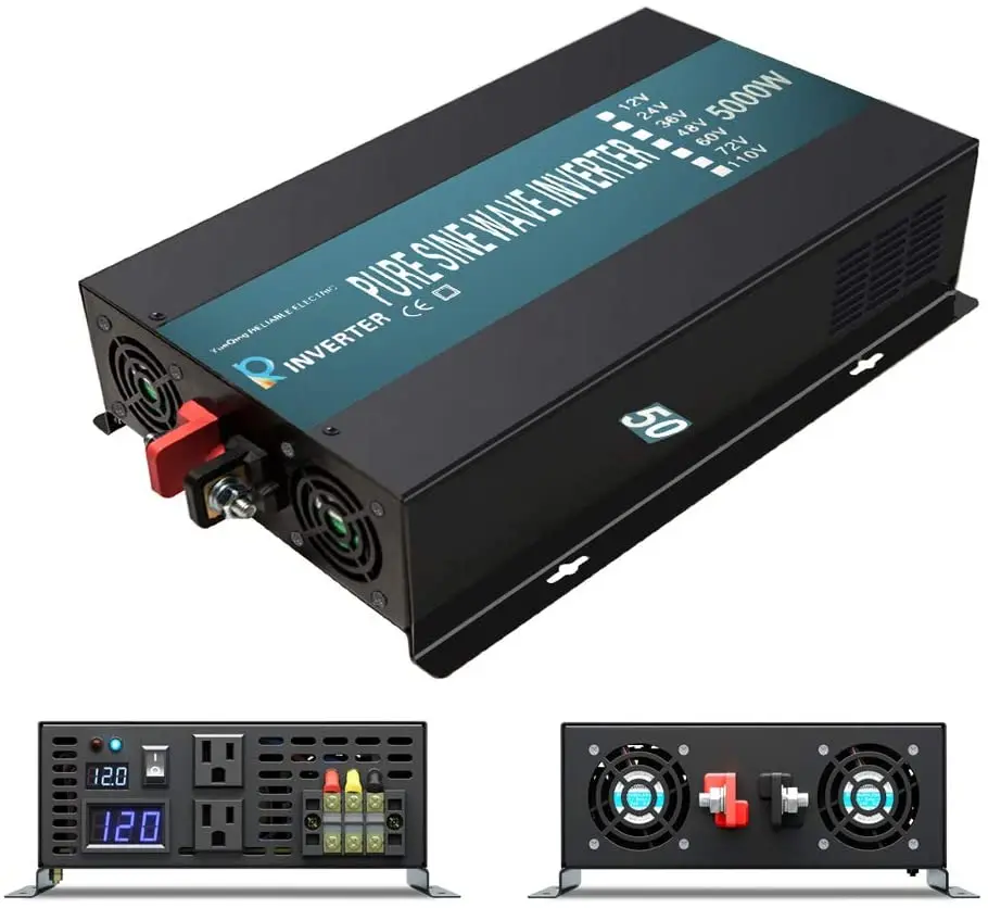 Pure Sine Wave Inverter 5000W 24V 220V Solar Power Inverter Battery Generator 12V/36V/48V DC to 110V/120V/230V/240V AC Converter
Pure Sine Wave Inverter 5000W 24V 220V Solar Power Inverter Battery Generator 12V/36V/48V DC to 110V/120V/230V/240V AC Converter