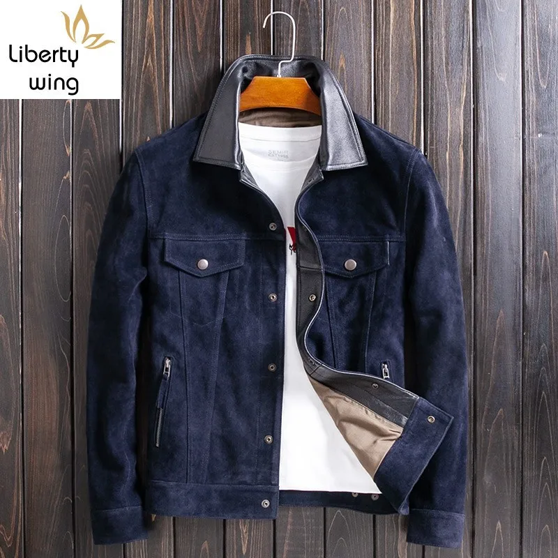 Spring Autumn Nubuck Cowhide Slim Fit Mens Short Jackets Long Sleeve Single Breasted Genuine Leather Motorcycle Plus Size Coats
Spring Autumn Nubuck Cowhide Slim Fit Mens Short Jackets Long Sleeve Single Breasted Genuine Leather Motorcycle Plus Size Coats