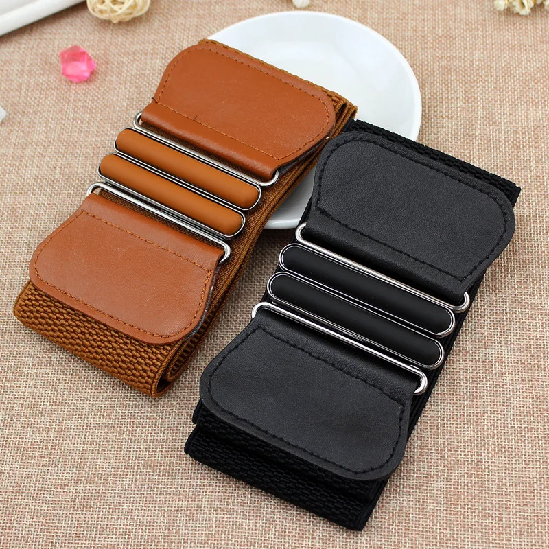 Female Double Oval Pair Buckle Waistband Elastic Belt for Women Black Stretch Cinch Band Dress Coat Clothing Accessories
Female Double Oval Pair Buckle Waistband Elastic Belt for Women Black Stretch Cinch Band Dress Coat Clothing Accessories