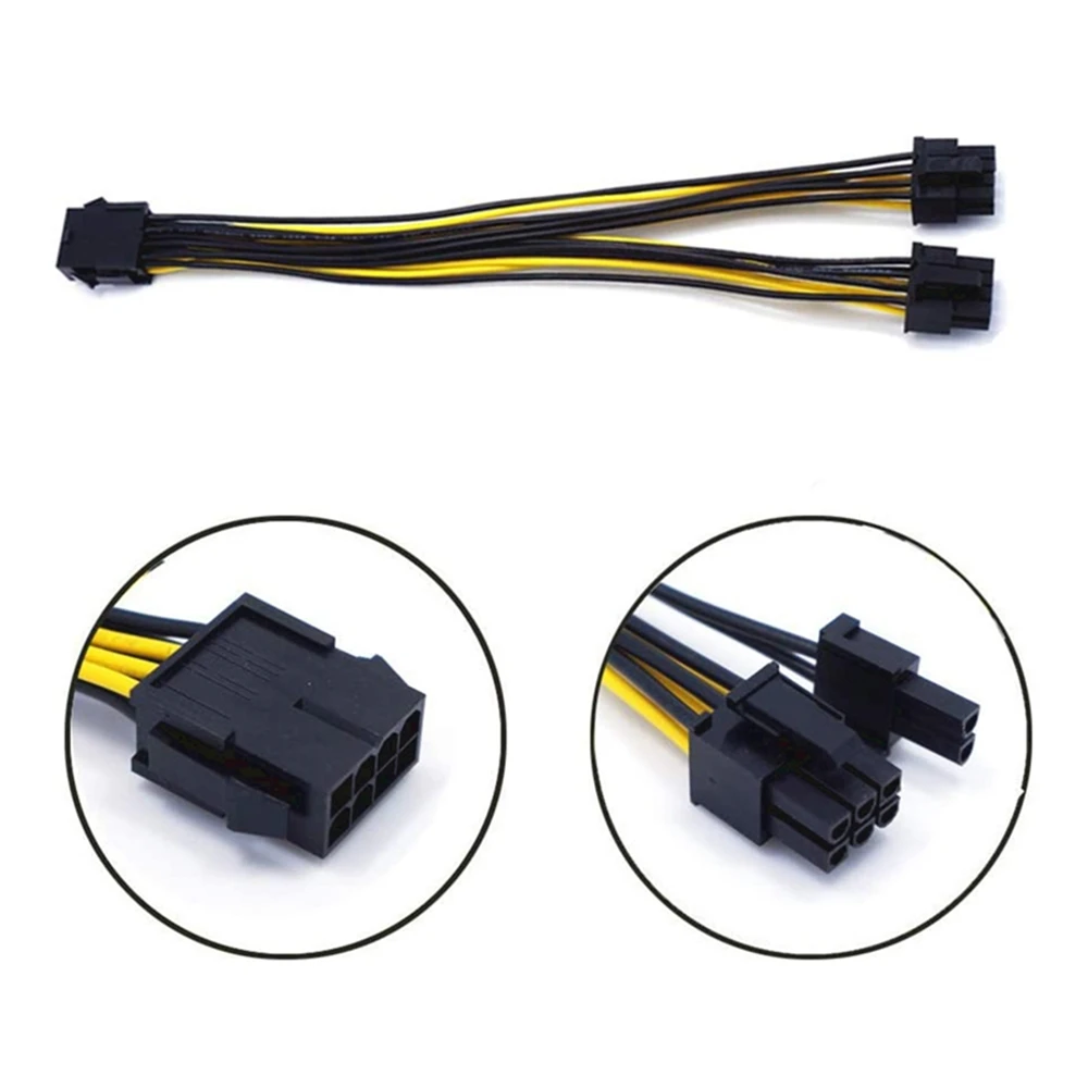 8Pin to 2X 8 Pin (6+2) Power Splitter Cable for PCIE PCI Express Image Card Y - Splitter Extension Cable
8Pin to 2X 8 Pin (6+2) Power Splitter Cable for PCIE PCI Express Image Card Y - Splitter Extension Cable