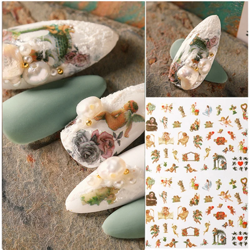 New Super Thin Self-Adhesive Angel Retro Flower Image Nail Decal Stickers Manicure Nail Art Decoration Accessories Z0511
New Super Thin Self-Adhesive Angel Retro Flower Image Nail Decal Stickers Manicure Nail Art Decoration Accessories Z0511