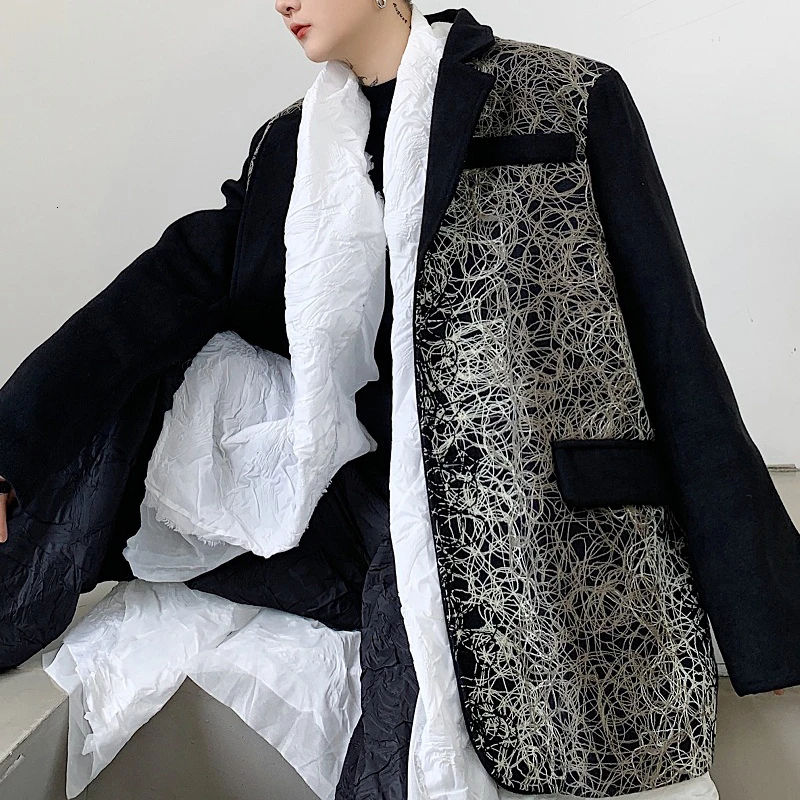 Coat Gothic Blazer Men Vintage Fashion Casual Blazer Coat Male Streetwear Hip Hop Nightclub Suit Jacket Outerwear Stage Clothing
Coat Gothic Blazer Men Vintage Fashion Casual Blazer Coat Male Streetwear Hip Hop Nightclub Suit Jacket Outerwear Stage Clothing