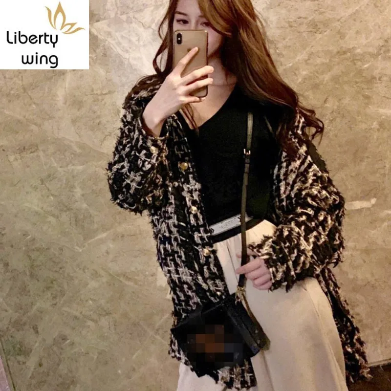 Casual Loose Spring New Fashion Design Womens Tweed Jackets Single Breasted Lapel Medium Length Oversize Female Outerwear Coats
Casual Loose Spring New Fashion Design Womens Tweed Jackets Single Breasted Lapel Medium Length Oversize Female Outerwear Coats