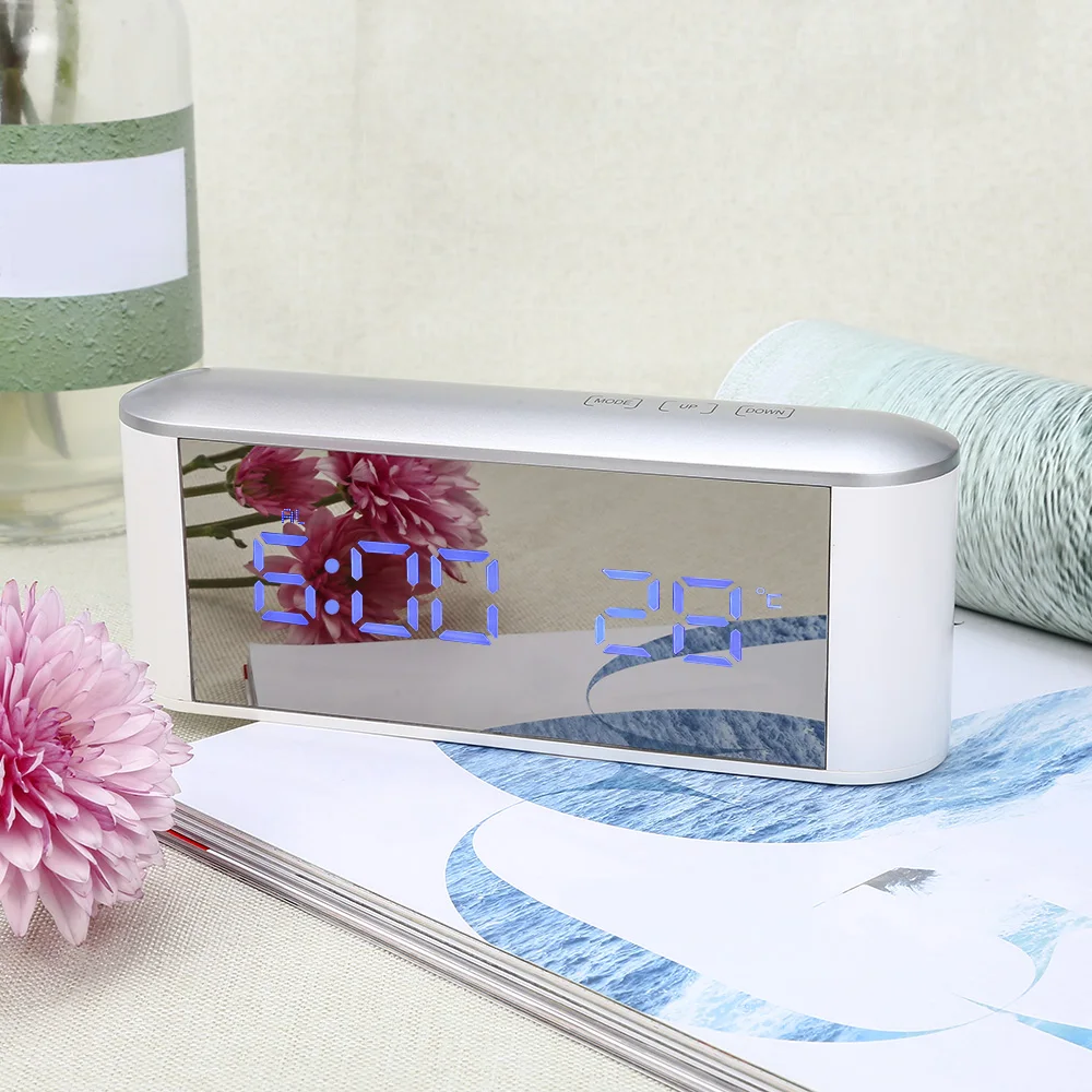 Светодиодный цифровой будильник, зеркальный термометр, светильник с USB-кабелем, электронный Повтор сигнала, подсветка, настольные цифровые ...
Светодиодный цифровой будильник, зеркальный термометр, светильник с USB-кабелем, электронный Повтор сигнала, подсветка, настольные цифровые ...