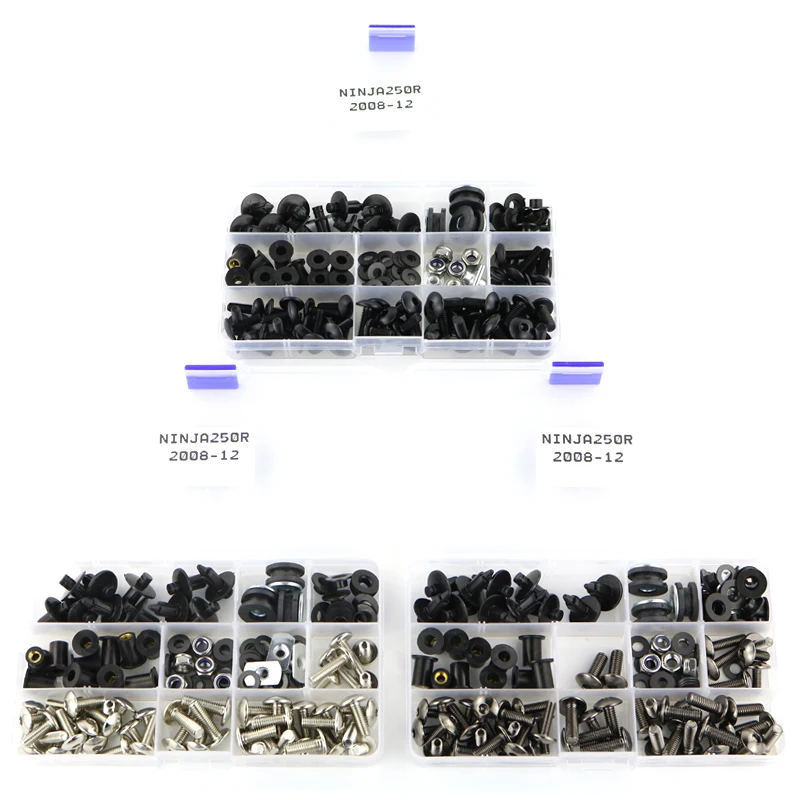 Fit For Kawasaki Ninjia 250R EX250R 2008 2009 2010 2011 2012 Motorcycle Complete Full Fairing Bolts Kit Clips Nuts Washer Steel
Fit For Kawasaki Ninjia 250R EX250R 2008 2009 2010 2011 2012 Motorcycle Complete Full Fairing Bolts Kit Clips Nuts Washer Steel