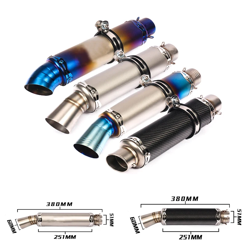 Motorcycle 380mm Short Stainless Steel Or Carbon Fiber Tail Silencer Tubes System Modified For 51mm Exhaust Muffler Pipe
Motorcycle 380mm Short Stainless Steel Or Carbon Fiber Tail Silencer Tubes System Modified For 51mm Exhaust Muffler Pipe