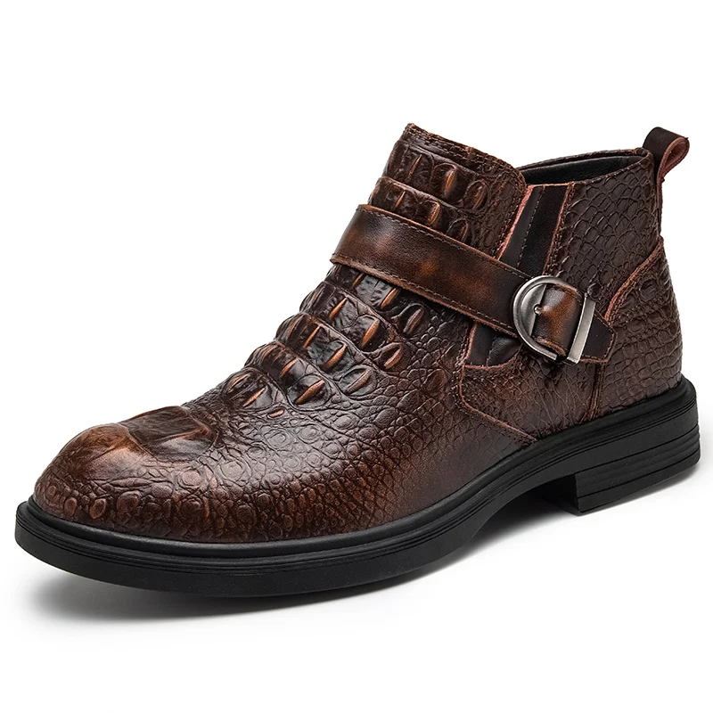 big size men casual party banquet wear natural leather boots black brown shoes crocodile pattern ankle boot pointed toe botas
big size men casual party banquet wear natural leather boots black brown shoes crocodile pattern ankle boot pointed toe botas