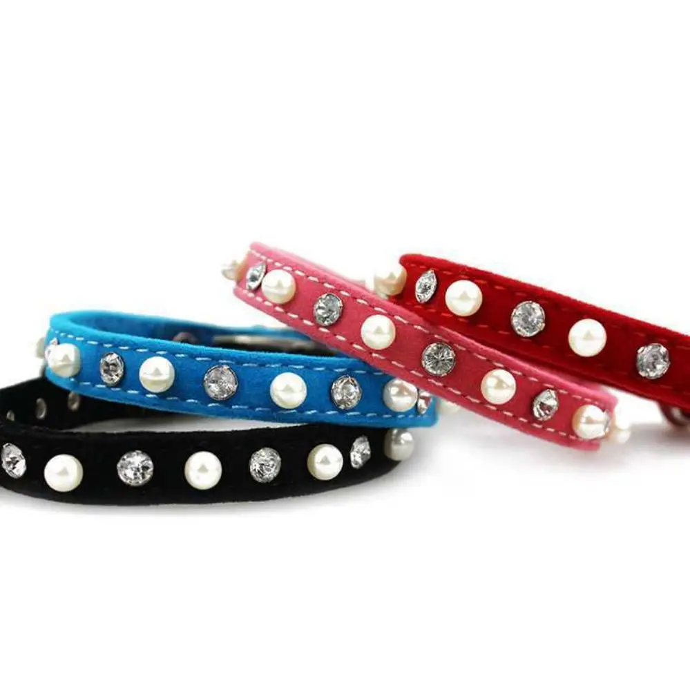 Small Pet Collar Bling Rhinestone Adjustable Soft Leather Cat Necklace Dog Puppy With Bell Leash Harness Kitten Lead Supplies
Small Pet Collar Bling Rhinestone Adjustable Soft Leather Cat Necklace Dog Puppy With Bell Leash Harness Kitten Lead Supplies