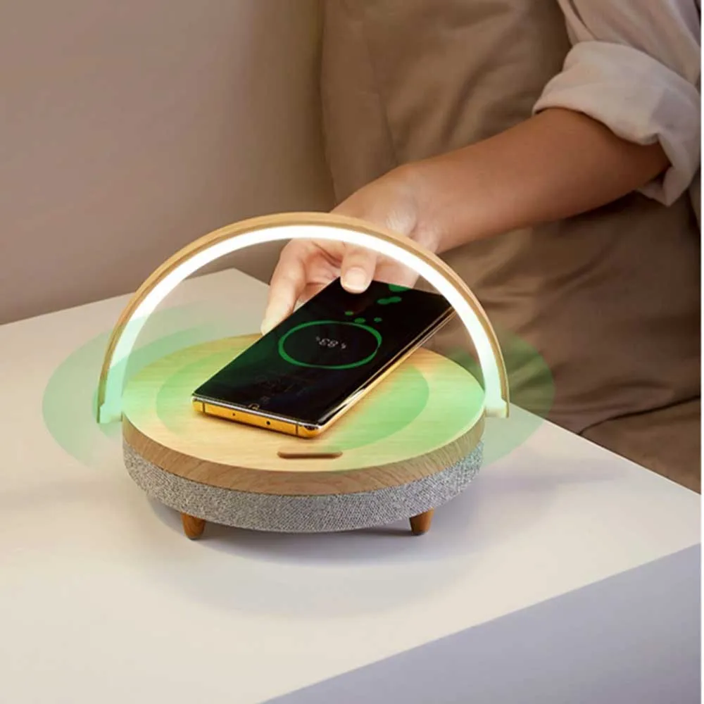 4 In 1 Bedroom Table Lamp With Wireless Charge Bluetooth-Speaker Phone Stand Touch Brightness Bedside Desk Lamps LED Night Light
4 In 1 Bedroom Table Lamp With Wireless Charge Bluetooth-Speaker Phone Stand Touch Brightness Bedside Desk Lamps LED Night Light