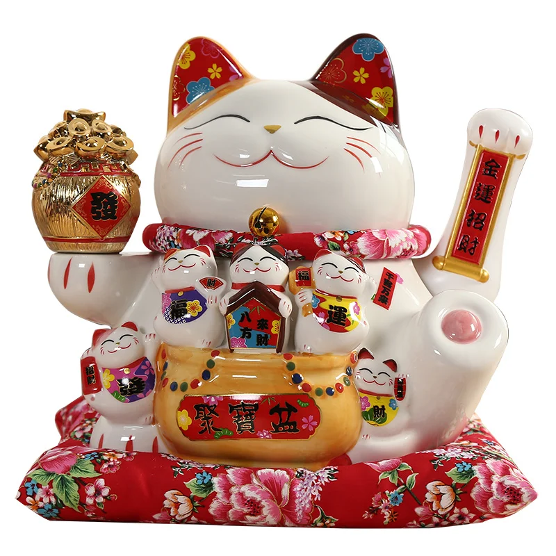 10 Inch Lucky Cat Furnishing Cat Piggy Bank Maneki Neko Electric Wave Rich Cat Shop Gift Piggy Bank Chinese Good Fortune
10 Inch Lucky Cat Furnishing Cat Piggy Bank Maneki Neko Electric Wave Rich Cat Shop Gift Piggy Bank Chinese Good Fortune