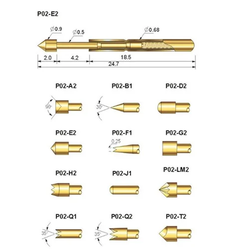 Пружинный зонд P02-q2 B1, конус с плоской головкой, удлиненный пружинный зонд P50
Пружинный зонд P02-q2 B1, конус с плоской головкой, удлиненный пружинный зонд P50