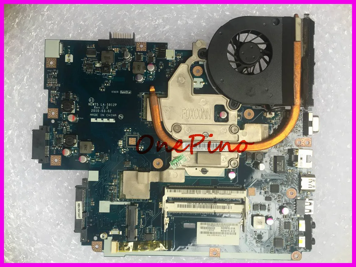 For GATEWAY NEW95 NOTEBOOK NV53A MB.BL002.001 Motherboard NEW75 LA-5912P + heatsink + CPU = LA-5911P for emachines E640
For GATEWAY NEW95 NOTEBOOK NV53A MB.BL002.001 Motherboard NEW75 LA-5912P + heatsink + CPU = LA-5911P for emachines E640