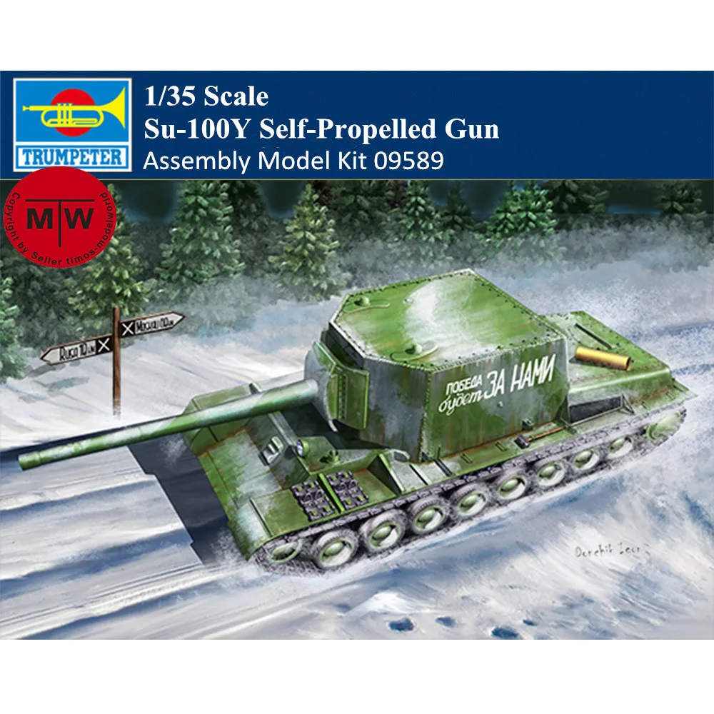 Trumpeter 09589 1/35 Scale Su-100Y Self-Propelled Gun Military Plastic Assembly Model Kit
Trumpeter 09589 1/35 Scale Su-100Y Self-Propelled Gun Military Plastic Assembly Model Kit