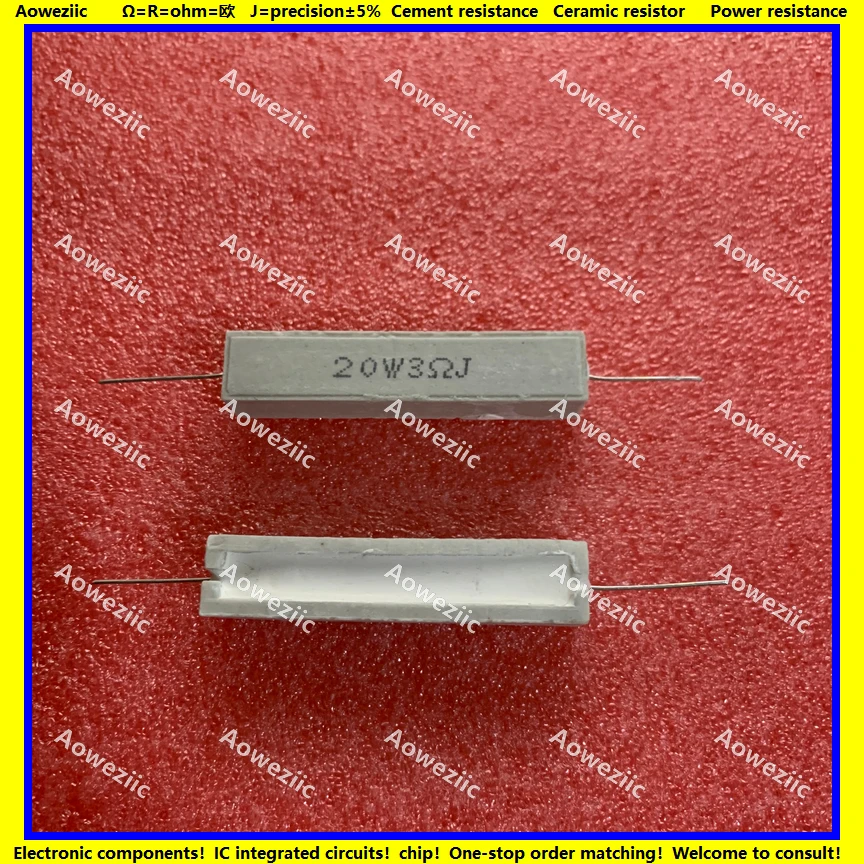 10Pcs RX27 Horizontal cement resistor 20W 3 ohm 20W 3R 3RJ 20W3RJ 3ohm 20W3R Ceramic Resistance precision 5% Power resistance
10Pcs RX27 Horizontal cement resistor 20W 3 ohm 20W 3R 3RJ 20W3RJ 3ohm 20W3R Ceramic Resistance precision 5% Power resistance