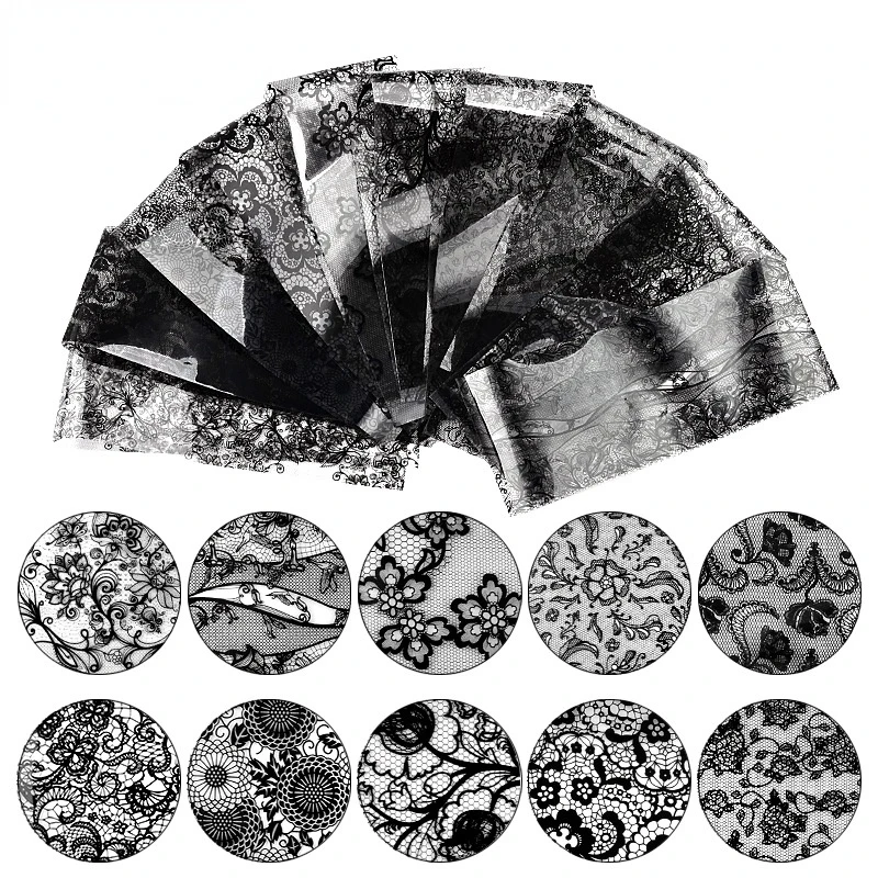 10 Black Lace Flower Nail Stickers DIY Decorative Mesh Transfer Nail Polish Self-Adhesive Nail Art Designer Nail Stickers
10 Black Lace Flower Nail Stickers DIY Decorative Mesh Transfer Nail Polish Self-Adhesive Nail Art Designer Nail Stickers