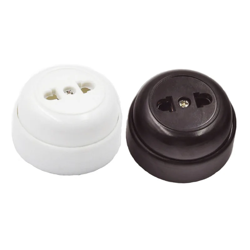 20pcs Retro EU Electrical Wall Socket Round-shaped Outlet Two-holes Socket Brown White 10A 250V
20pcs Retro EU Electrical Wall Socket Round-shaped Outlet Two-holes Socket Brown White 10A 250V