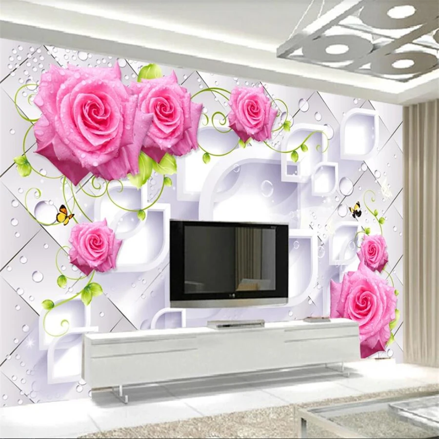 beibehang Custom wallpaper 3d mural waterdrop rose flower vine elegant pink background wall обои living room bedroom wallpaper
beibehang Custom wallpaper 3d mural waterdrop rose flower vine elegant pink background wall обои living room bedroom wallpaper