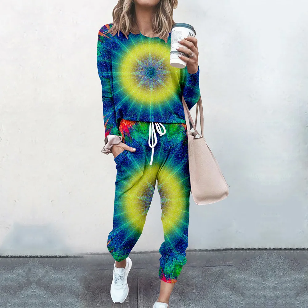 Women 2 Piece Sets Pullovers Cloting Long Sleeve 3D Colorful Print Female Tops Elastic Waist Pants Casual Streetwear Tracksuit
Women 2 Piece Sets Pullovers Cloting Long Sleeve 3D Colorful Print Female Tops Elastic Waist Pants Casual Streetwear Tracksuit