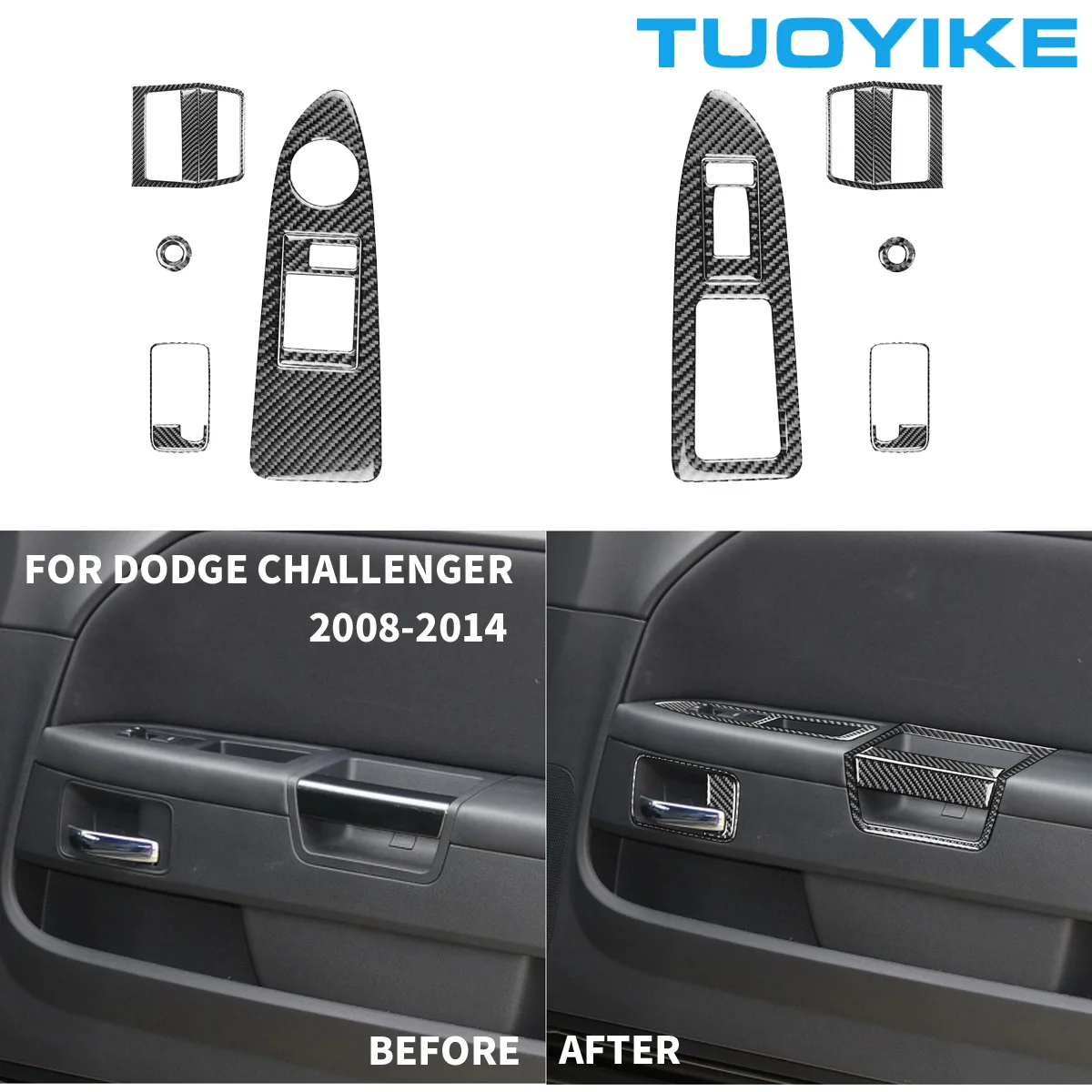 Car Inner Carbon Fiber Window Lift Switch Button Inner Door Pull Handle Bowl Knob Trim Sticker Cover For Dodge Challenger 08-14
Car Inner Carbon Fiber Window Lift Switch Button Inner Door Pull Handle Bowl Knob Trim Sticker Cover For Dodge Challenger 08-14