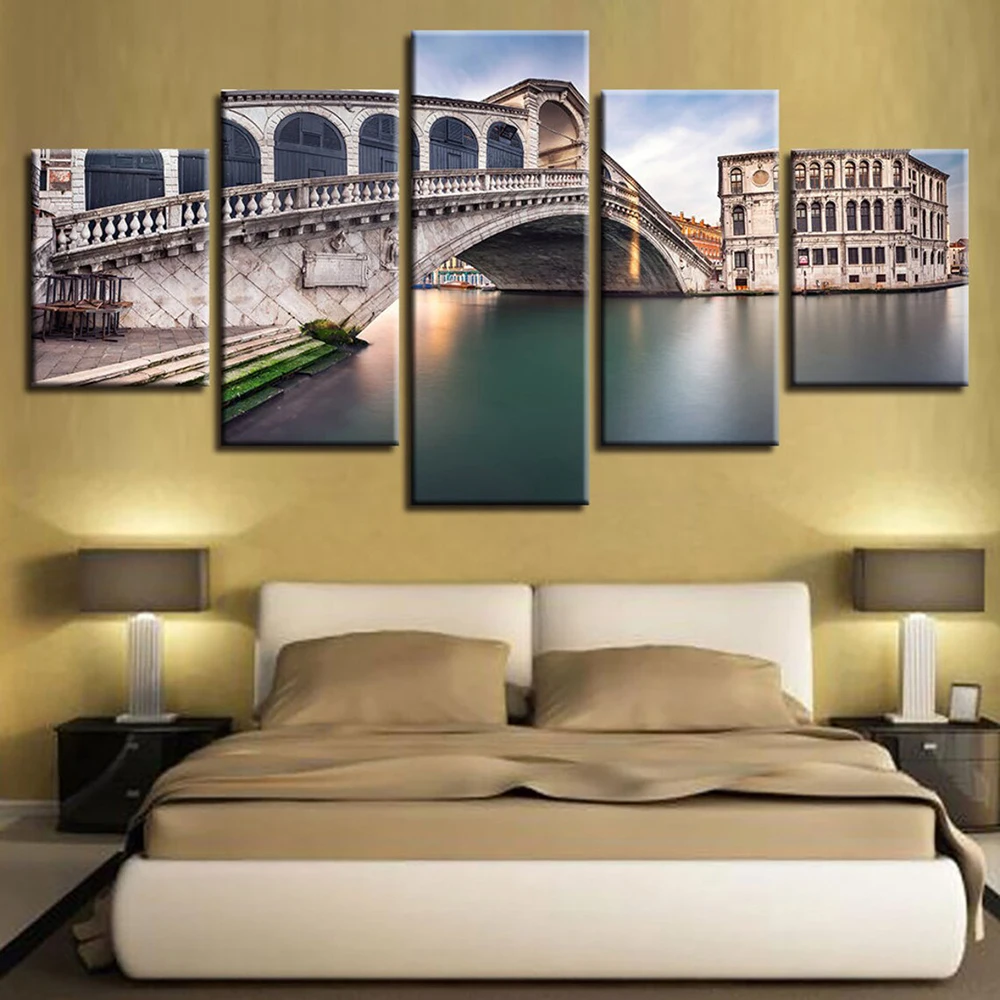 5 Pieces Wall Art Canvas Painting Stone Bridge River Landscape Poster Modern Living Room Home Decoration Modular Pictures
5 Pieces Wall Art Canvas Painting Stone Bridge River Landscape Poster Modern Living Room Home Decoration Modular Pictures